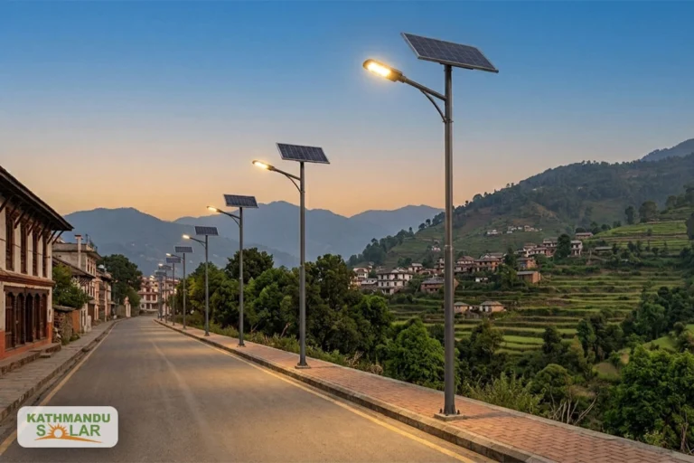 Solar street light installation in Nepal – professional solar street lights in Kathmandu and Pokhara